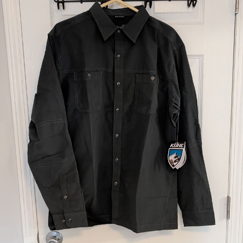 Kuhl Men's Long Sleeve Button Down Shirt. Color: Carbon Size: Large